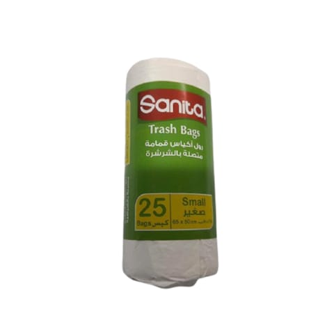 Sanita Trash Bags Roll - 65 x 50 Cm - 25 Bags